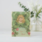 Clover Girl-Liebe Postkarte (Stehend Vorderseite)