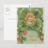 Clover Girl-Liebe Postkarte (Vorne/Hinten)