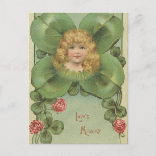 Clover Girl-Liebe Postkarte (Vorderseite)