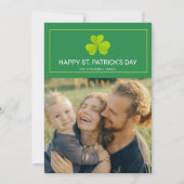 Clover Green St. Patrick's Day Foto Card (Vorderseite)