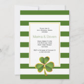 Clover & Green, Streifen Hochzeitsessen Probe Einladung (Vorderseite)