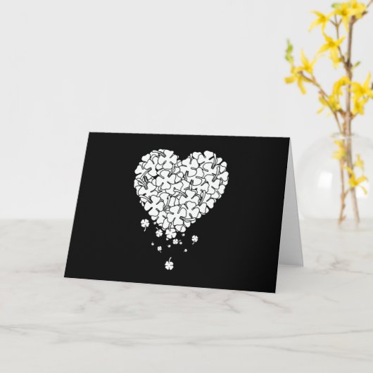 Clover Heart Karte (Gelbe Blume)