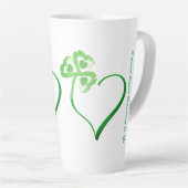 Clover Heart Latte Tasse (Rechte Ecke)