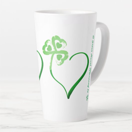 Clover Heart Latte Tasse (Rechte Ecke)
