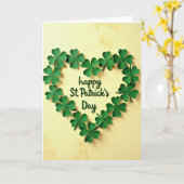 Clover-Heart-Muster-St.-Patricks-Karte Karte (Gelbe Blume)