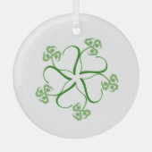Clover Heart Ornament Aus Glas (Vorderseite)