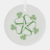 Clover Heart Ornament Aus Glas (Rückseite)