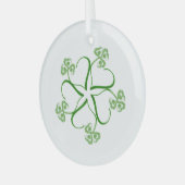 Clover Heart Ornament Aus Glas (Vorderseite links)