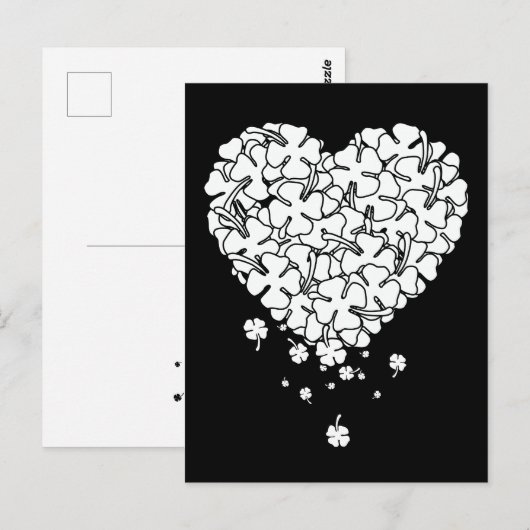 Clover Heart Postkarte (Vorne/Hinten)