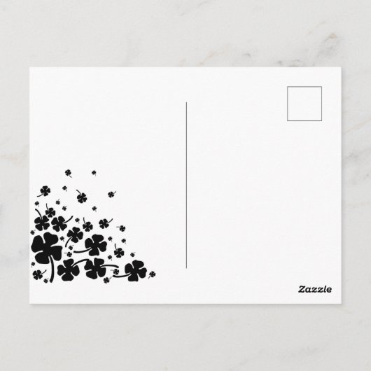 Clover Heart Postkarte (Rückseite)