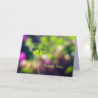 Clover in Green & Purple Garden Wird Greeting Card Dankeskarte