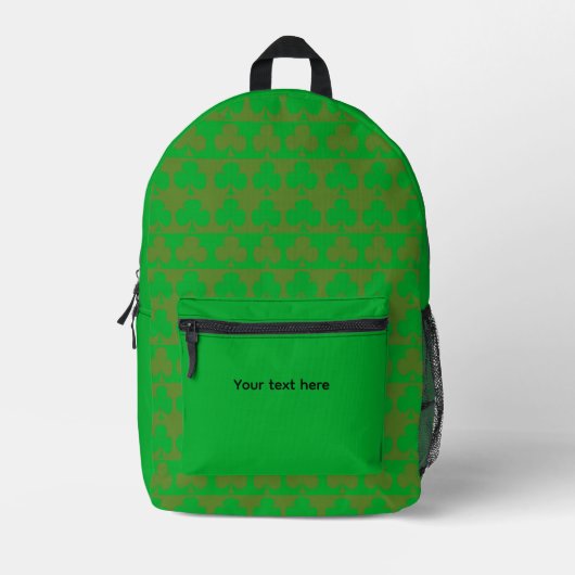 Clover Individuelles Muster Bedruckter Rucksack (Vorderseite)