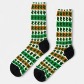 Clover Irish Stripes St. Patrick's Day Socken (Linkes Detail)
