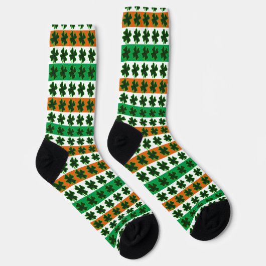 Clover Irish Stripes St. Patrick's Day Socken (Rechts)