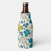 Clover Kleeblatt Green Pattern St Patrick`s Day Flaschenkühler (Flaschenvorderseite)