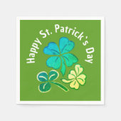 Clover Kleeblatt Green St. Patrick`s Day Party Serviette (Vorderseite)