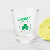 Clover Kleeblatt Irish Party St Patricks Day Cheer Schnapsglas (Vorderseite)