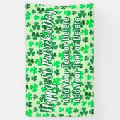 Clover Kleeblatt Irish Party St Patrick's Day Text Banner (Vertikal)