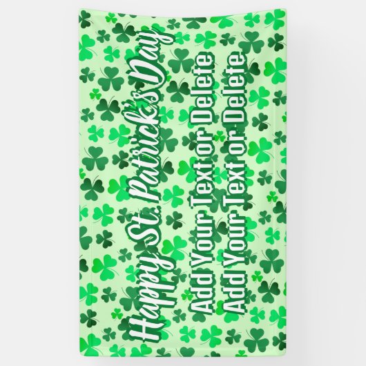 Clover Kleeblatt Irish Party St Patrick's Day Text Banner (Vertikal)