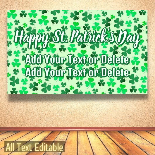 Clover Kleeblatt Irish Party St Patrick's Day Text Banner