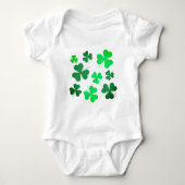 Clover Kleeblatt Irland Irish St Patricks Day Baby Strampler (Vorderseite)