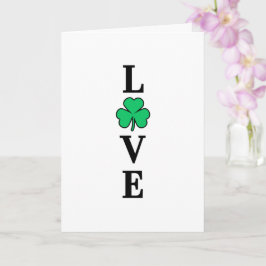 Clover Kleeblatt Irland LIEBE Elegant Alle Ziele Karte