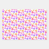 Clover Kleeblatt Retro Grün Rosa Blau Farbiger Spa Geschenkpapier Set (Vorderseite 2)