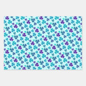 Clover Kleeblatt Retro Grün Rosa Blau Farbiger Spa Geschenkpapier Set (Vorderseite 3)