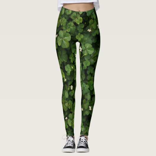 Clover Kleeblatt St. Patrick's Day Leggings (Vorderseite)