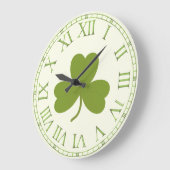 Clover Leaf, Kleeblatt st patrick's day Große Wanduhr (Winkel)