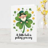 Clover Leprechaun Luck Card Karte (Gelbe Blume)