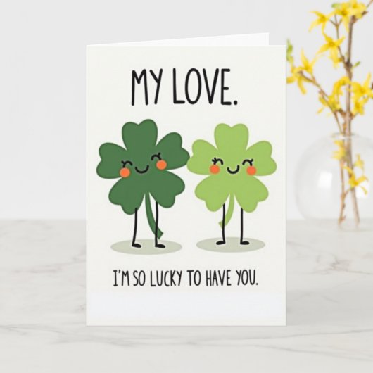 Clover Love Lucky You Card Karte (Gelbe Blume)