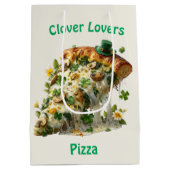 Clover Lovers Pizza St. Patrick’s Day Mittlere Geschenktüte (Rückseite)