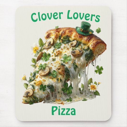 Clover Lovers Pizza St. Patrick’s Day Mousepad (Vorne)