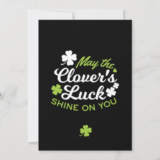 Clover Luck Charm: Der Luck Shine der Klee Einladung (Vorderseite)