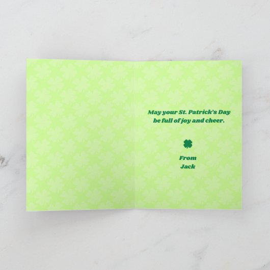 Clover Magic St. Patrick’s Day Card Karte (Innenseite)
