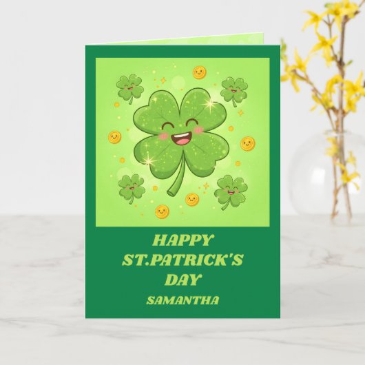 Clover Magic St. Patrick’s Day Card Karte (Gelbe Blume)