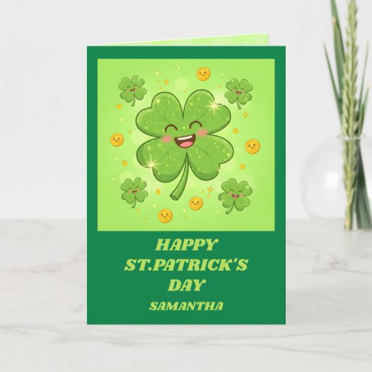 Clover Magic St. Patrick’s Day Karte (Vorderseite)