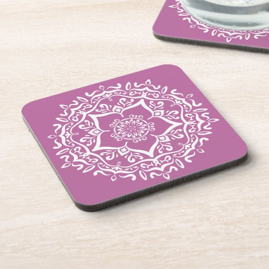 Clover Mandala Getränkeuntersetzer (Linke Seite)