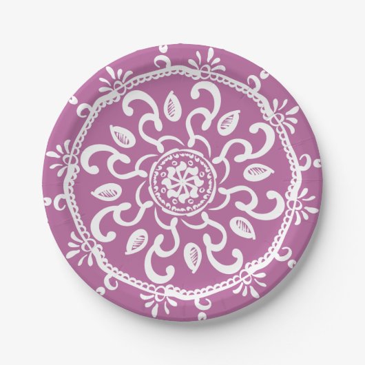 Clover Mandala Pappteller (Vorderseite)