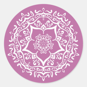 Clover Mandala Runder Aufkleber