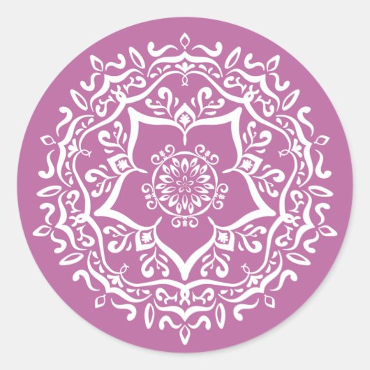 Clover Mandala Runder Aufkleber (Vorderseite)