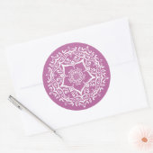 Clover Mandala Runder Aufkleber (Umschlag)