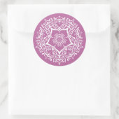 Clover Mandala Runder Aufkleber (Tasche)