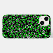 Clover-Muster 01w Black BG Case-Mate iPhone Hülle (Rückseite (Horizontal))