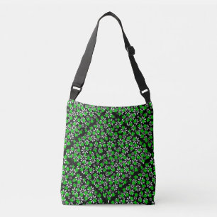 Clover Muster 01w Black BG Crossbody Bag Tragetaschen Mit Langen Trägern
