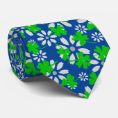 Clover Muster 01w blauer BG Krawatte (Gerollt)