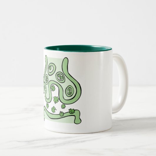 Clover Neurotransmitter Zweifarbige Tasse (VorderseiteRechts)