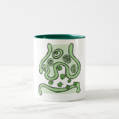 Clover Neurotransmitter Zweifarbige Tasse (Mittel)