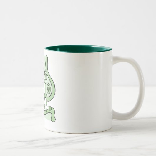 Clover Neurotransmitter Zweifarbige Tasse (Rechts)
